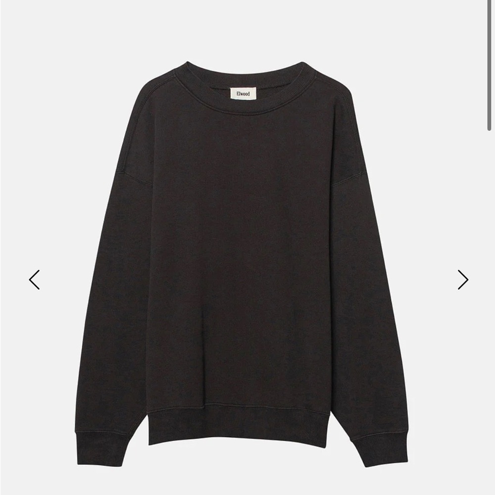 Classic Black Crewneck Sweater with Ribbed Trim